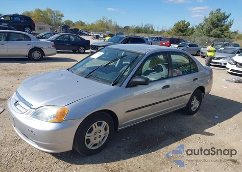 2002 Honda Civic Dx из США, поврежденный, VIN 2HGES16112H565928